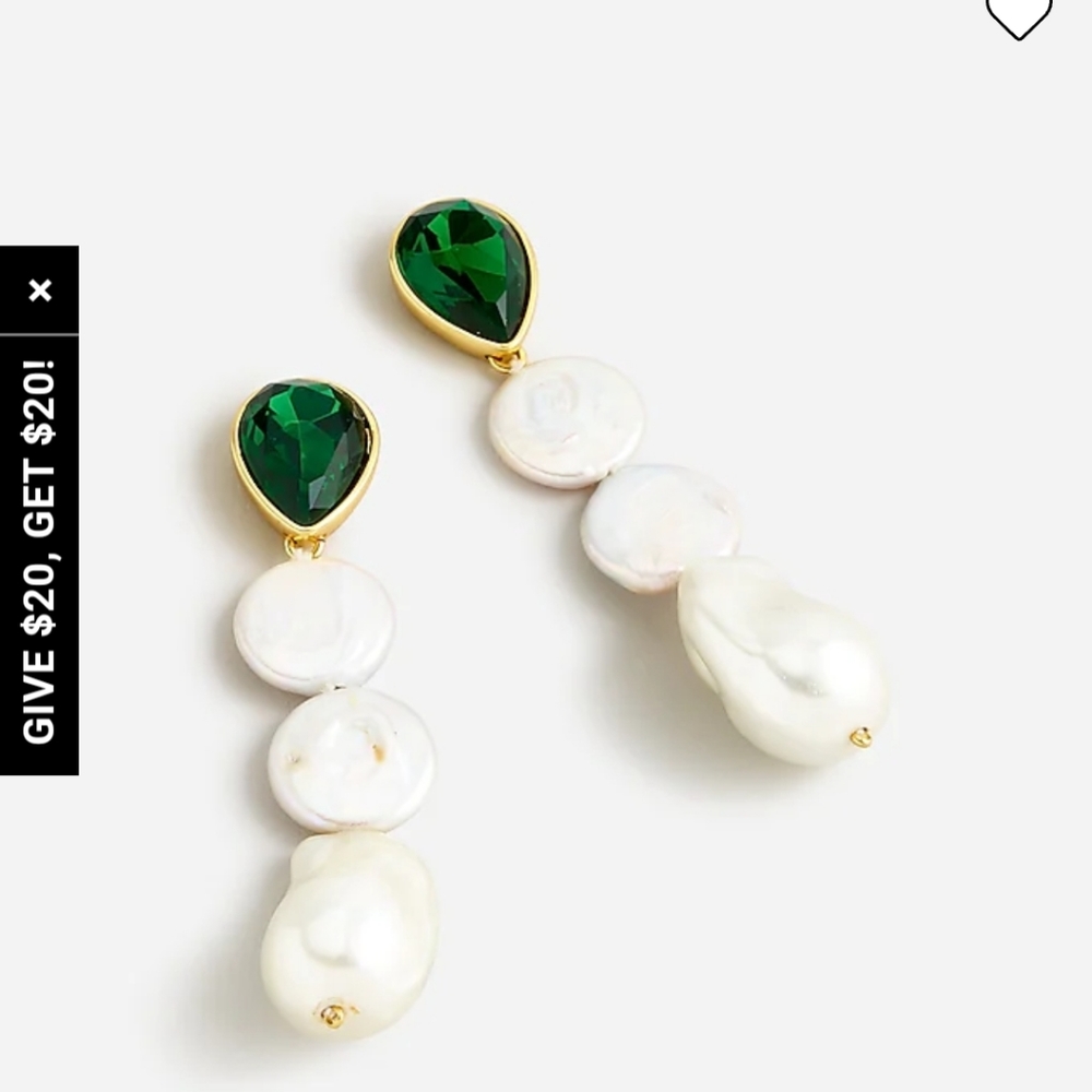 J crew freshwater pearl earrings